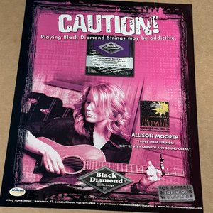 ALLISON MOORER - Black Diamond Strings - 2004 Print Advertisement